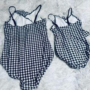 Matching Gingham Checkered Bathing Suits